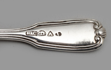 Indian Colonial Silver Salt Spoon - Hamilton & Co, Calcutta